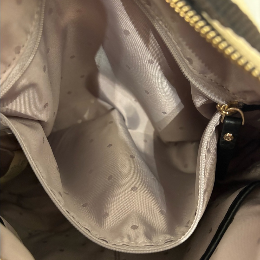 Kate Spade Black and Cream Striped Hand Shoulder Bag 10x10x5 VGUC - Picture 7 of 13